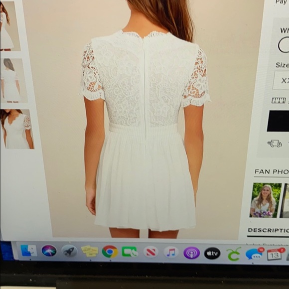 White Lace Dress- Lulus- NEW WITH TAGS - Picture 2 of 5
